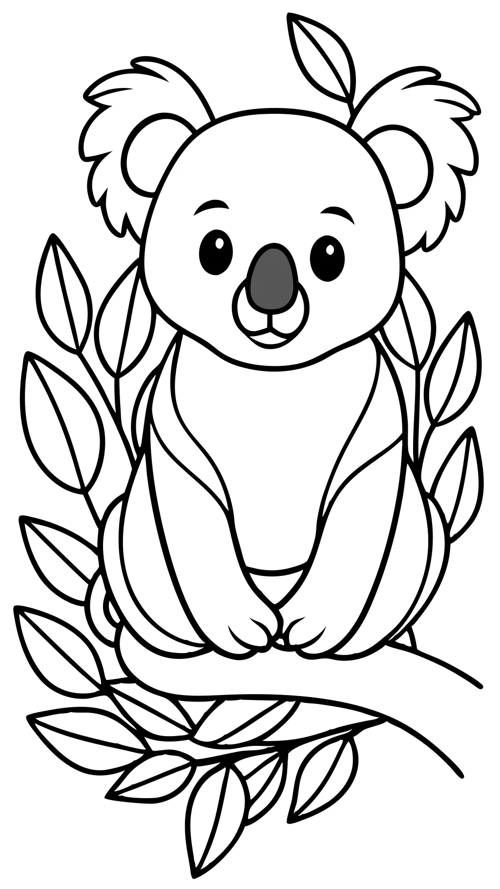 Page de couleur Koala Bear